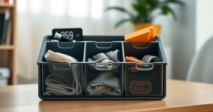 Caixa organizadora 6 divisórias: a solução ideal para manter sua casa em ordem