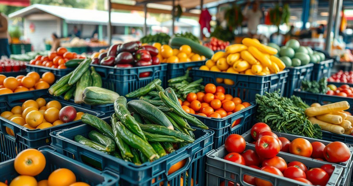 Caixas Plásticas para Frutas e Legumes