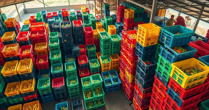 Fábrica de Caixa Plástica Agrícola de Qualidade